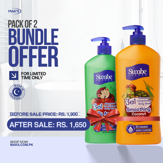 Swabe Kids by Mak’s Coconut & Apple 3-in-1 Bundle 550ml ×2
