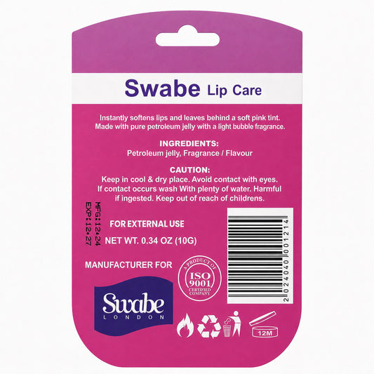 Swabe Lip Balm Bubble Gum 10g