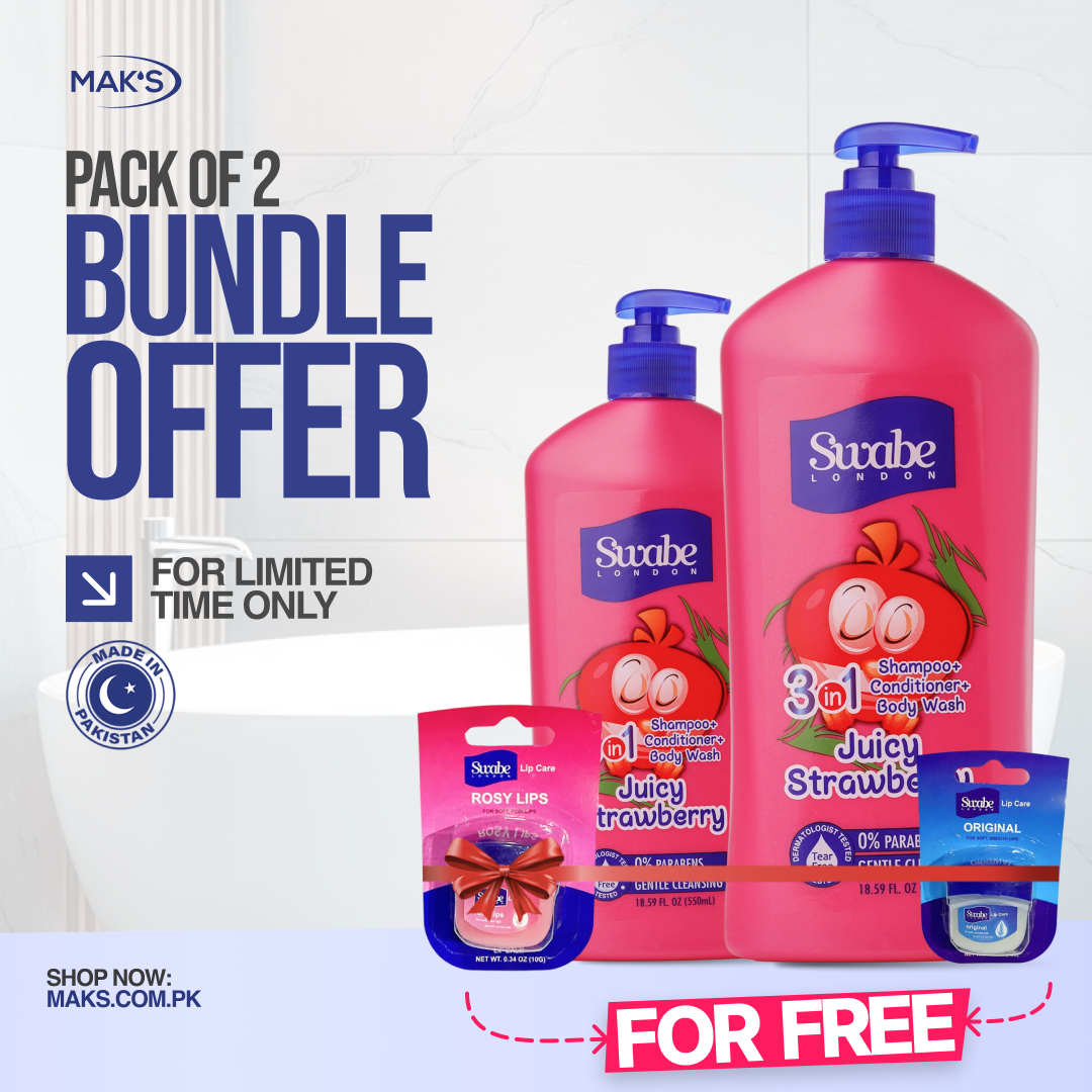 Swabe Strawberry 3-in-1 Bundle ×2 + FREE Lip Balm (Rosy Lips & Original )