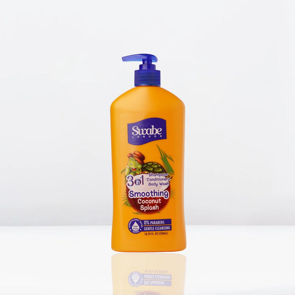 Swabe Kids by Mak's Coconut Splash 3-in-1 Shampoo, Conditioner, and Body Wash 550ml