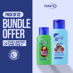 MAK’S Kids Apple 3-in-1 & Gentle Body Wash Bundle 300ml ×2